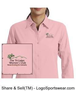 Light Pink Easy Care Long Sleeve Button Down Shirt Design Zoom